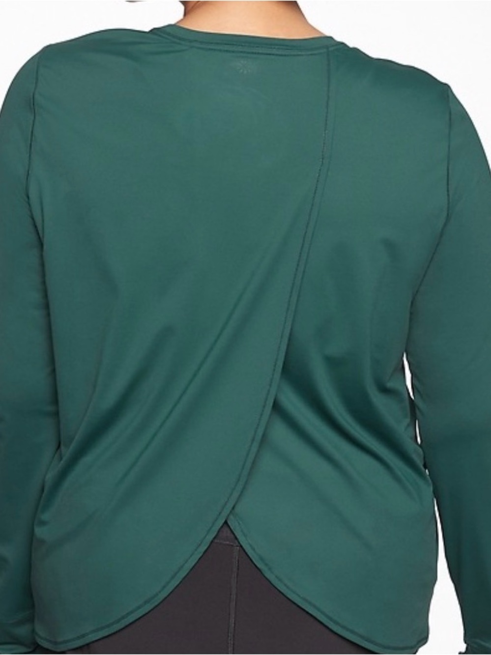 Athleta Long Sleeve Women's Top in Teal Green - Classic Crewneck L
